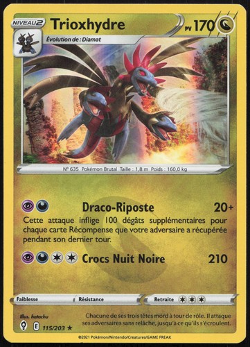 Carte pokémon trioxhydre - carte,