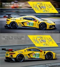 Autocollants Corvette C8R Le Mans 2022 1:32 1:24 1:43 1:18 64 87 C8 R calques...
