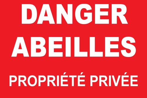Panneau danger abeilles