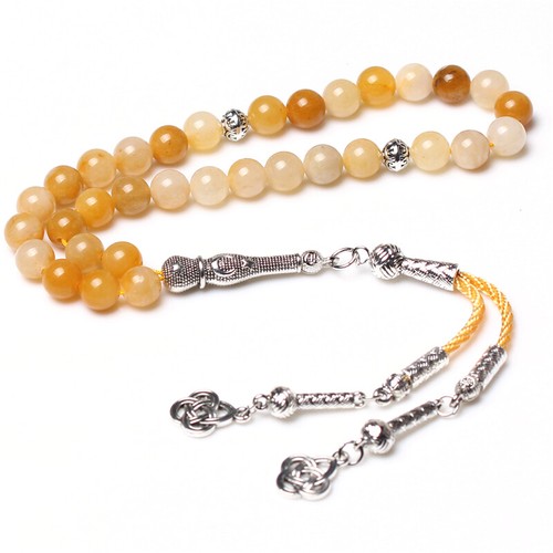 Natural 8mm yellow jade - natural,
