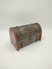 Ancien coffret en métal, Boîte à bijoux style médiéval