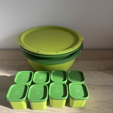 MICRO VAP TUPPERWARE Vert + 8 Ramequins - Cuiseur Vapeur Tupperware - Comme Neuf
