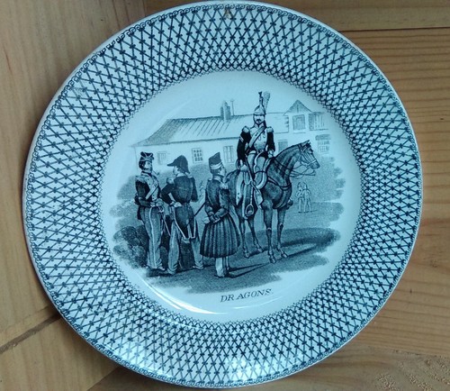 Assiette militaria xixe creil - assiette,