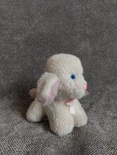 Petite peluche mouton vintage - Bettella - Doudou blanc et rose - Grelot