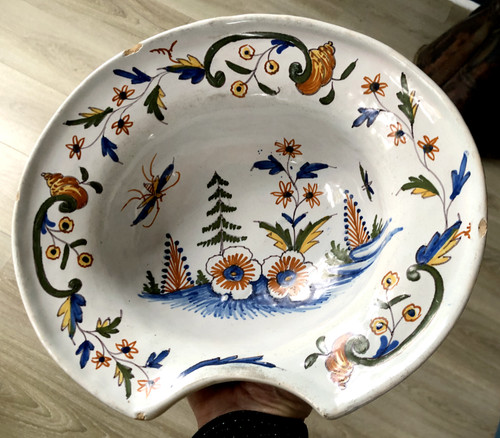 Ancien plat barbe faience - plat,