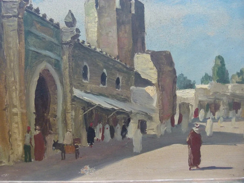 Tableau ancien huile peinture - huile,