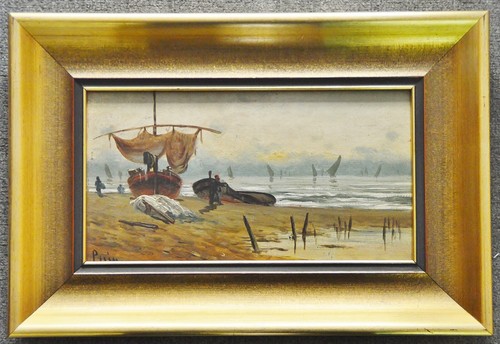 Tableau huile bateaux - huile,