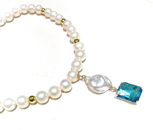Collier perles majorque - perles,