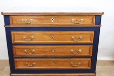 COMMODE CHENE PLATEAU MARBRE GRIS XIX EME FRANCE