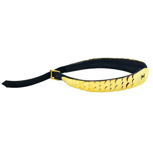Gold scale chain chin strap - chin,