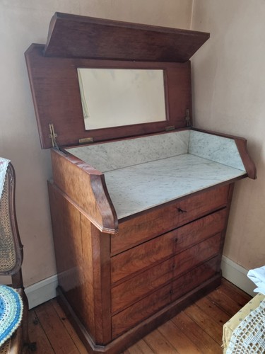 Meuble toilette ancien bois - toilette,
