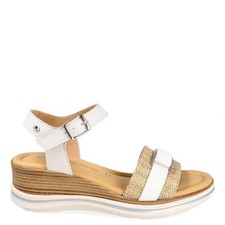 Sandales Femme Serena En Cuir Tampographié Et Synthétique Avec Talon - BIA