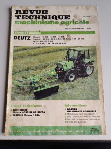 Revue technique tracteur deutz - technique,