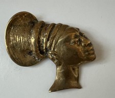 Broche vintage bronze visage