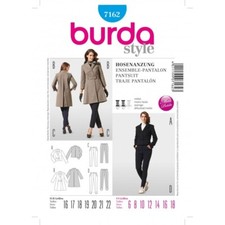 7162 PATRON BURDA  CREATIONS VESTE MANTEAU FUSEAU  34 AU 46
