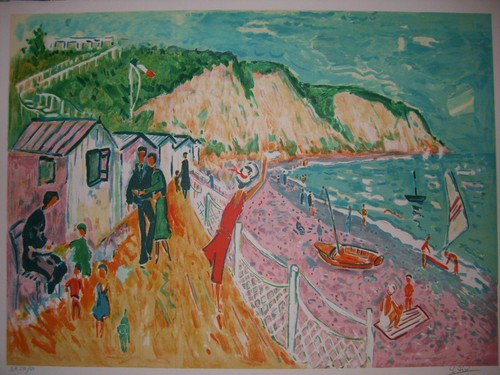 Lithographie signée picot - lithographie,