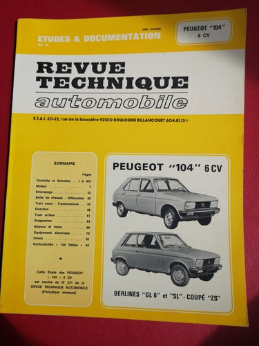 Revue technique automobile - revue,