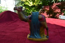 GRAND SANTON CRECHE ANCIEN CHAMEAU. CRECHE ANCIENNE NOEL ANCIEN