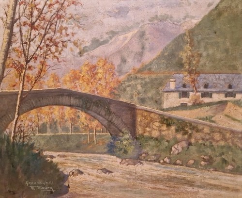 Ancien tableau peinture huile - tableau,