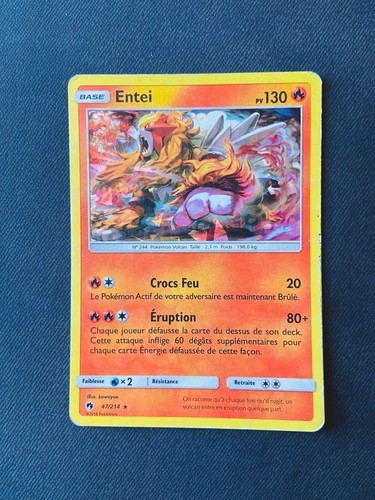Carte pokémon entei - carte,