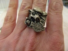rare bague biker vintage réglable harley davidson AC DC hard rock métal Vintage 