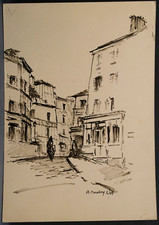 Dessin  vers 1948 rue Morvins