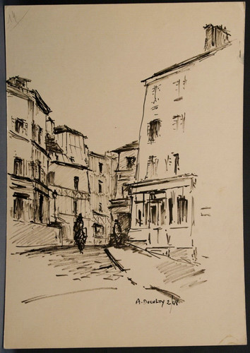 Dessin vers 1948 rue - dessin,