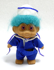 TROLL POUPEE JOUET FIGURINE VINTAGE 1991 TNT CHEVEUX FLUO 15 CM JOUET COLLECTION
