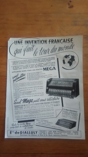 Pub ancienne advert radio - ancienne,
