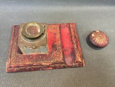 Ancien encrier en verre de