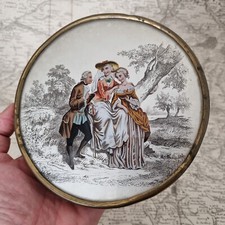 BOITE A Délices FIXE SOUS VERRE 1830 Confiserie Romantique Victorian EGLOMISE