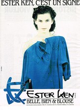 PUBLICITE ADVERTISING 114  1989  ESTER KEN   chemisier blouse
