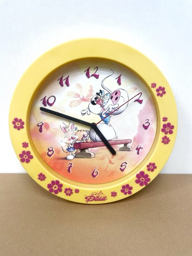 Horloge diddl vintage jaune - horloge,
