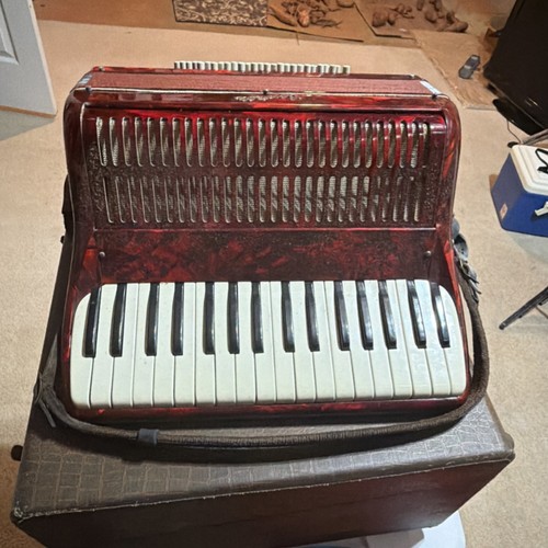 Scandalli vintage red piano - scandalli,