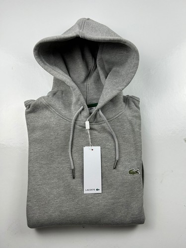 Sweat capuche lacoste gris - sweat, à
