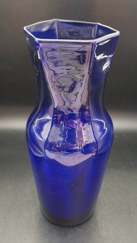 Vase bleu cobalt verre - vase, en