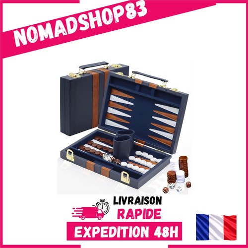 Backgammon bois valise 28cm - en,
