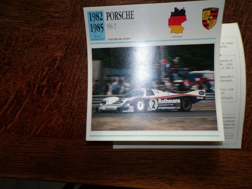 Fiche carte card voiture car - card,