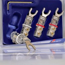 WBT0681 Cu Nextgen Sandwich Y Spade Fork Plug HiFi Speaker Wire Banana Connector