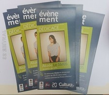 ALIZÉE ♦ 12 ANCIENNES INVITATIONS DEDICACES "CULTURA" ♦ égérie de mylene farmer