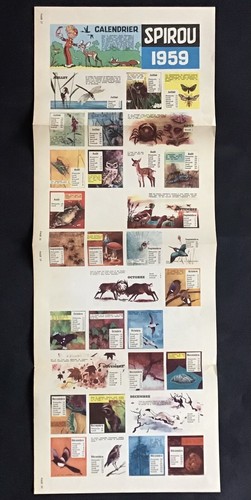 Spirou calendrier 1959 - spirou,
