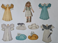 Poupée papier à habiller et ses vêtements Anciens.  Raphaël Tuck & Sons. chromo