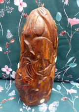 Papouasie Nouvelle Guinée iles Marquise Tahiti mini Totem Animalier bois sculpté
