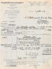 1939 FERRO ALLIAGES METAUX MINERAIS PRODUITS CHIMIQUES ENGRAIS COMPTOIR AGRIC