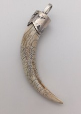 PENDENTIF/ ARGENT/ GRIFFE RESINE/ ANNEE 2000