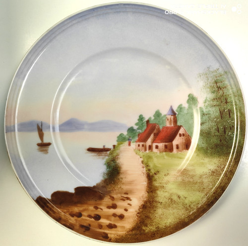 Assiette porcelaine hache - assiette,
