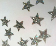 20 ETOILES COULEUR MULTICOLOR 1.5cm  thermocollant Transfer GLITTER effet BLING