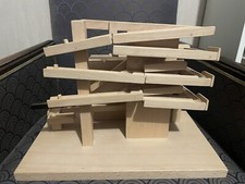 horloge à billes  en bois , roll o clock ,time machine, rolling ball