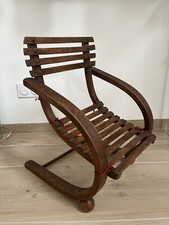 Josef Hoffmann Thonet Fauteuil Enfant Bois Courbé Art Deco Design Moderniste