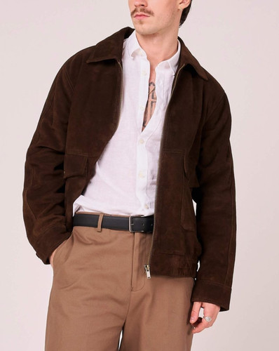 Veste cuir daim - veste, en